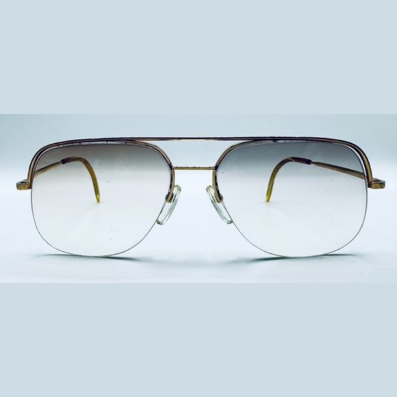 Vintage Logo Paris Gold Pilot Sunglasses Frames Only - Picture 3 of 8